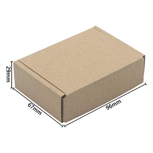 Ellbest 50pcs Kraft Brown Box 1.5mm Thick Cardboard Boxes, 3.8 x 2.6 x 1.2 inches Foldable Kraft Brown Box for Stationery, Pins, Mini Ornaments - Image 3