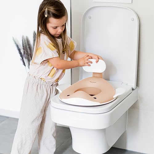 Kindsgut Potty Training Seat in whale design, designed in Germany, suitable for all toilet shapes non-slip toilet seat, Peach - Image 2
