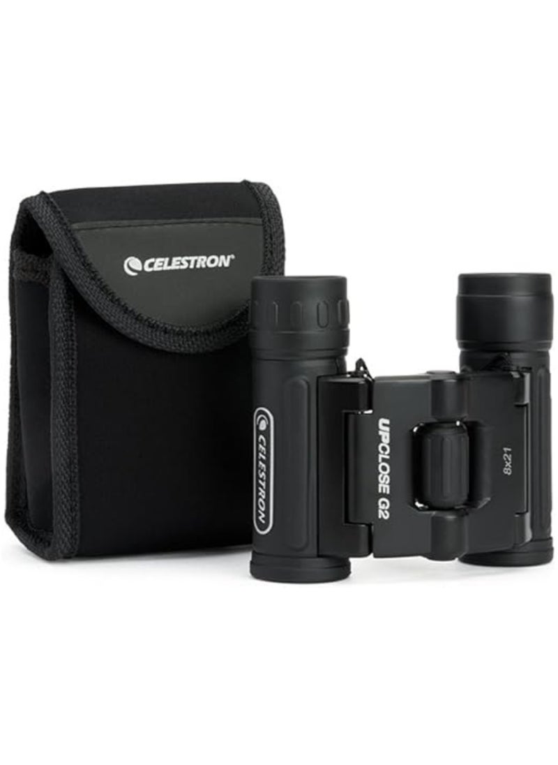 Celestron UpClose G2 8x21 Binocular – Multi-coated Optics for Bird Watching, Wildlife, Scenery and Hunting – Roof Prism Binocular for Beginners – Includes Soft Carrying Case  - Image 1