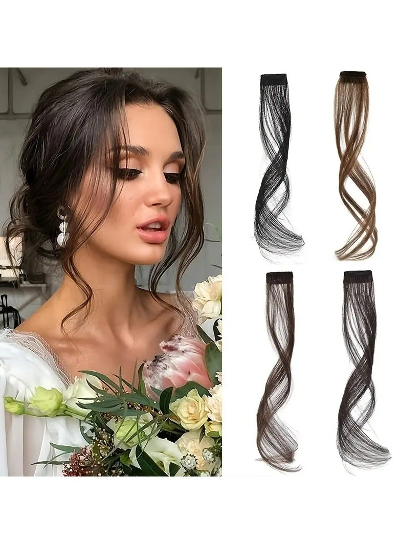 LANGMANNI قصة شعر صناعية أنيقة للنساء - إطلالة طبيعية مع خصلات جانبية طويلة، أسلوب أنيق - Image 2