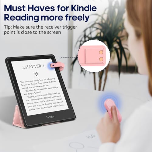 DATAFY Remote Control Page Turner for Kindle Paperwhite Oasis Kobo eReaders, Camera Camcorder Remote Controls, Page Turner Clicker for ipad Tablets Reading Novels with Wrist Strap Storage Bag - Image 3