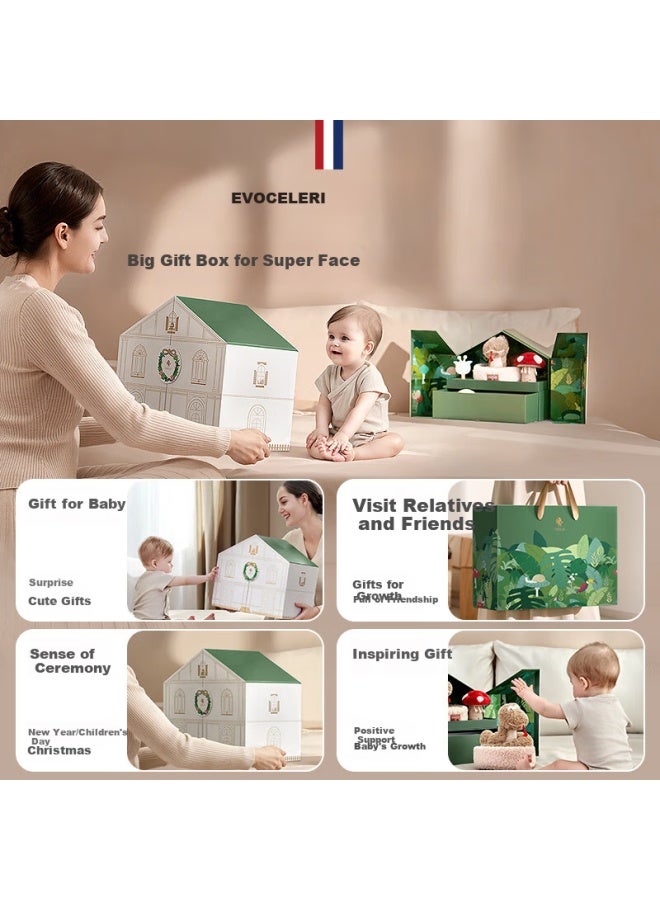 Evoceler Newborn Welcome Gift, Baby Toy Gift Box, 0-1 Year Old Comforting Doll, Snake Year Full Moon First Birthday, High-end Gift - Image 1