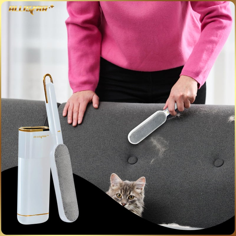 ALLISTAR Lint Brush, Pet Hair Remover, Lint Remover for Clothes, Sofa, Carpets, Car Seats. Cat Hair Remover. Dog Hair Remover Laundry. Double-Sided. Reusable. Self-Cleaning Base. ALLISTAR (Snow Peak White) - Image 5