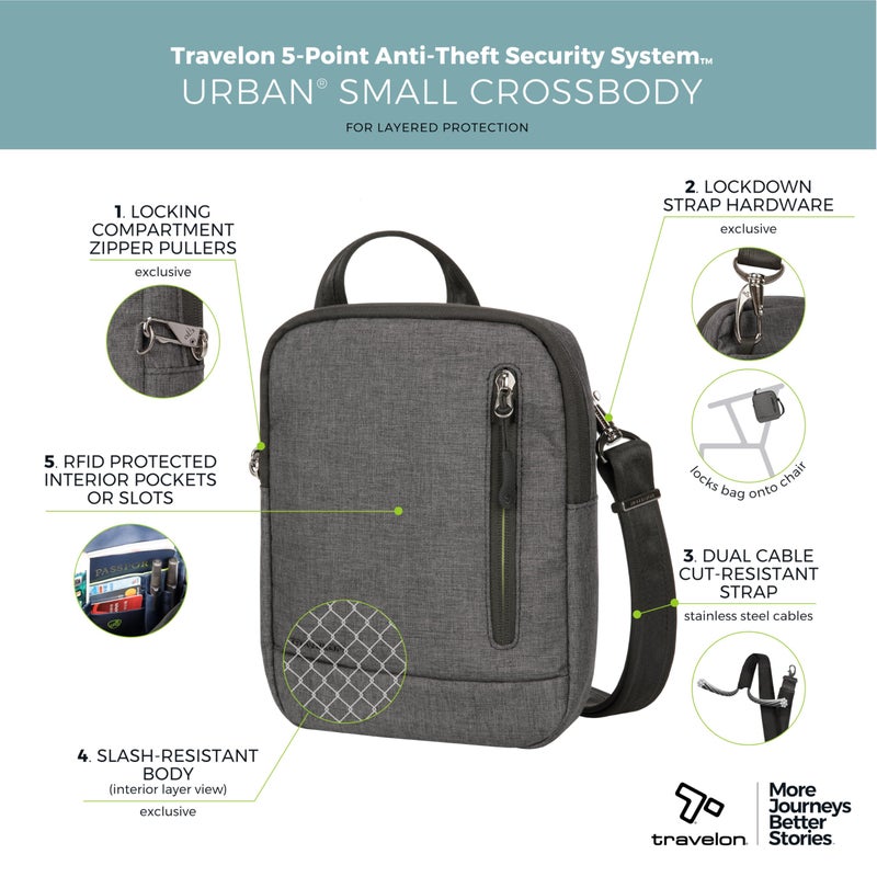 Travelon Anti Theft Urban Small Crossbody Bag - Image 3