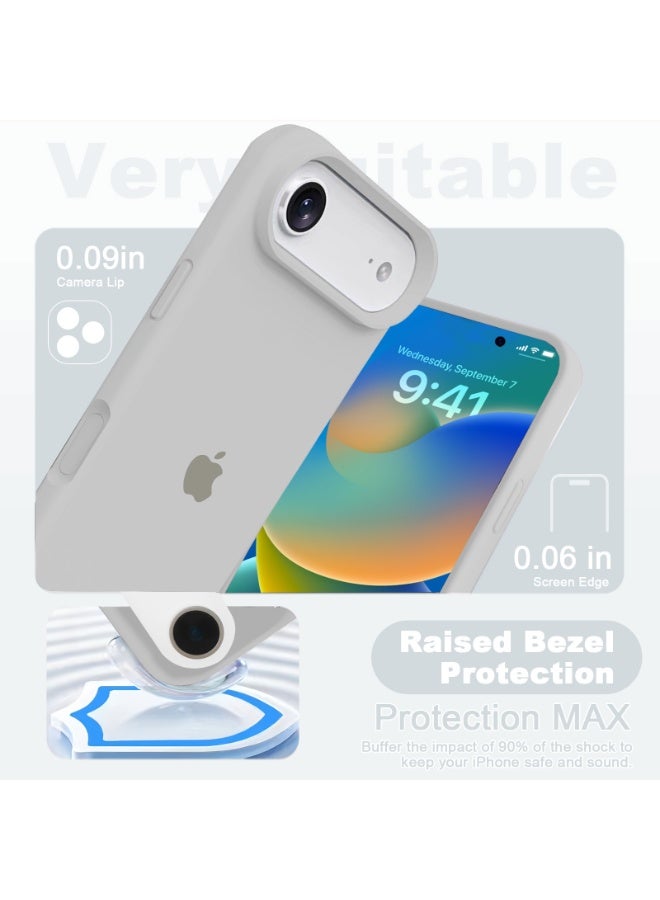 أوللاي حافظة واقية لهاتف iPhone 17 Air، مصنوعة من مادة السيليكون، مقاومة للصدمات مع حماية عدسة الكاميرا وتغطية زر التحكم، غطاء واقي للهاتف المحمول مضاد للصدمات، متوافق مع ملحقات MagSafe، لون أصفر - Image 3