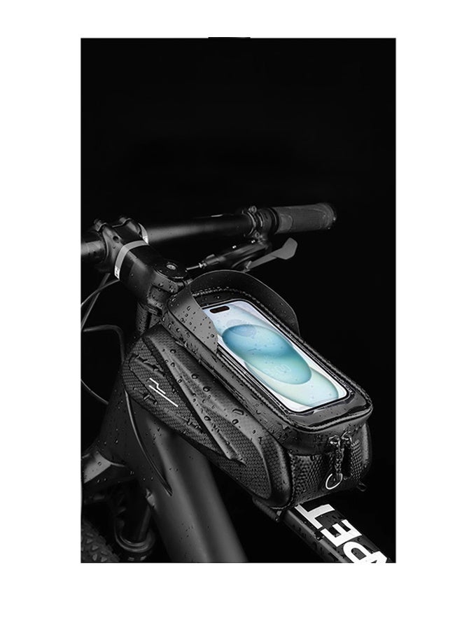 Generic Waterproof Pouch Bike Bag Bicycle Bag Front Handlebar Frame, Touch Screen Mobile Phone Mount Holder Basket  - Image 4