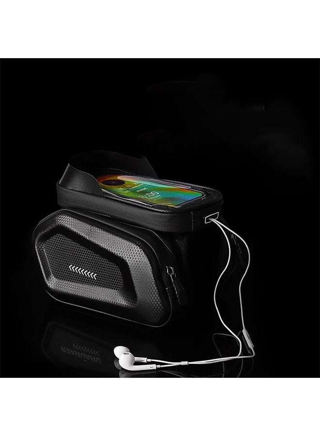 Generic Waterproof Pouch Bike Bag Bicycle Bag Front Handlebar Frame, Touch Screen Mobile Phone Mount Holder Basket  - Image 3