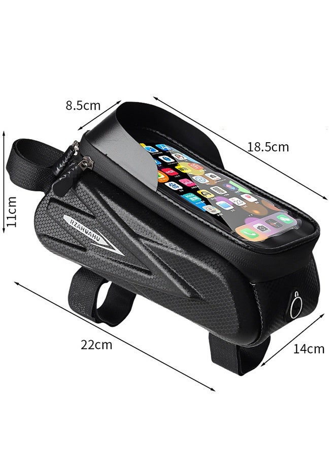 Generic Waterproof Pouch Bike Bag Bicycle Bag Front Handlebar Frame, Touch Screen Mobile Phone Mount Holder Basket  - Image 1