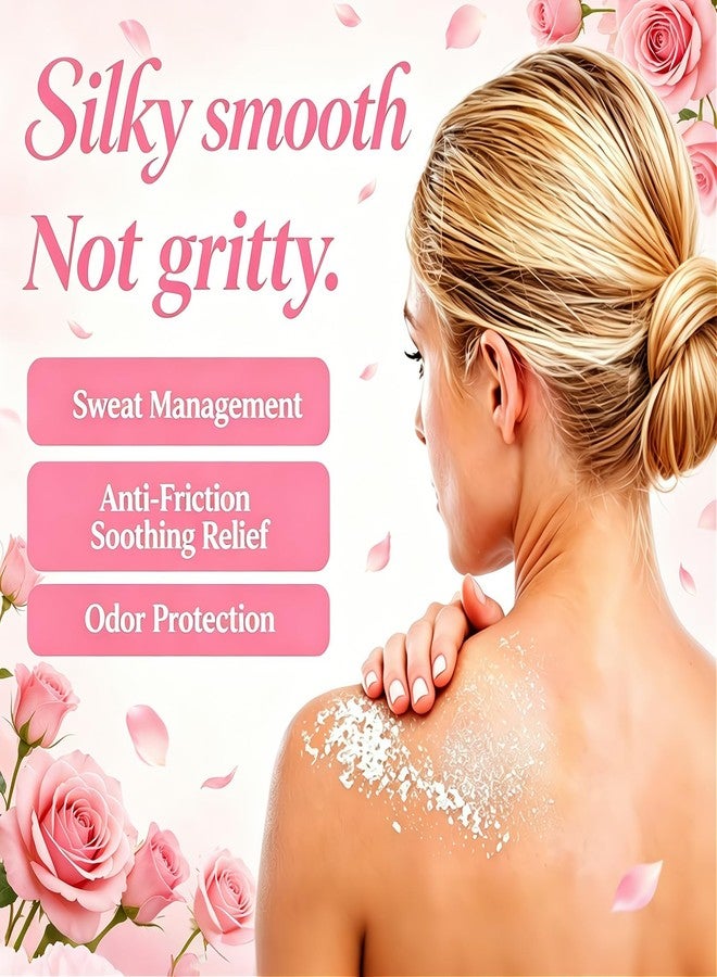 AOAO Women's Body Powder, Talc-Free Cashmere Dusting Powder for Women, Anti-Sweat & Chafing for Underarms & Skin Folds, Soothe with Aloe, Protect Zinc Oxide, Ladies Body Powder Daily Care, 3.53oz - Image 2