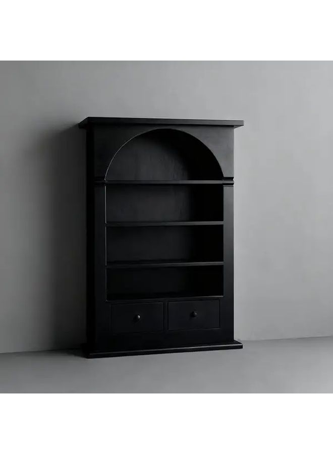Miniature Bookcase Set In 1 12 Scale Black Featuring Drawers And Several Shelves Standing 5 91 Inches Tall Perfect For Decorating Dollhouses Crafts And Miniature Scenes - Image 5