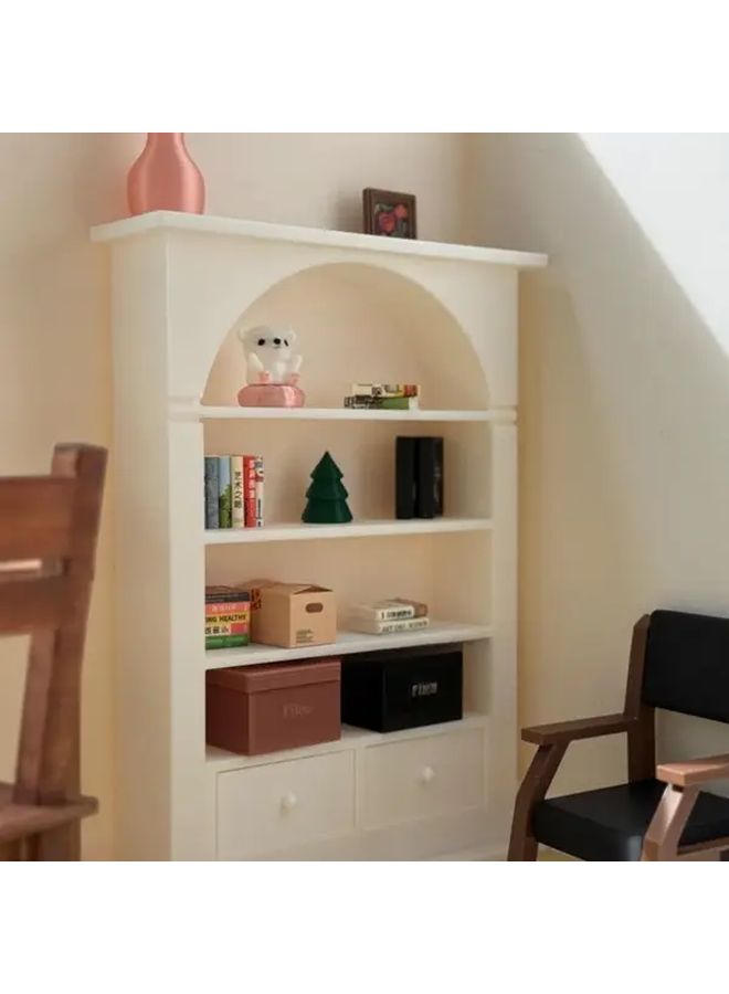 Miniature Bookcase Set In 1 12 Scale Black Featuring Drawers And Several Shelves Standing 5 91 Inches Tall Perfect For Decorating Dollhouses Crafts And Miniature Scenes - Image 2