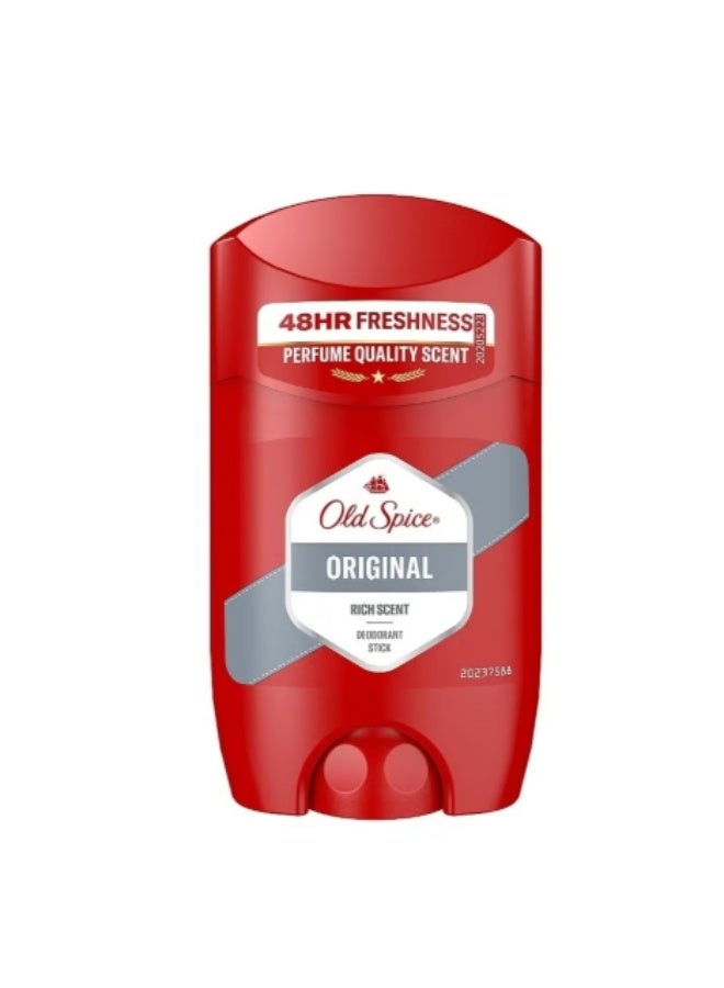 Old Spice Original Deodorant Stick for Men, 6 x 50 ml, 48H Fresh, Long-Lasting Fragrance in Perfume Quality, 0% Aluminium Salts, No Stains on Black and White, Made from 50% Recycled Plastic - Image 2
