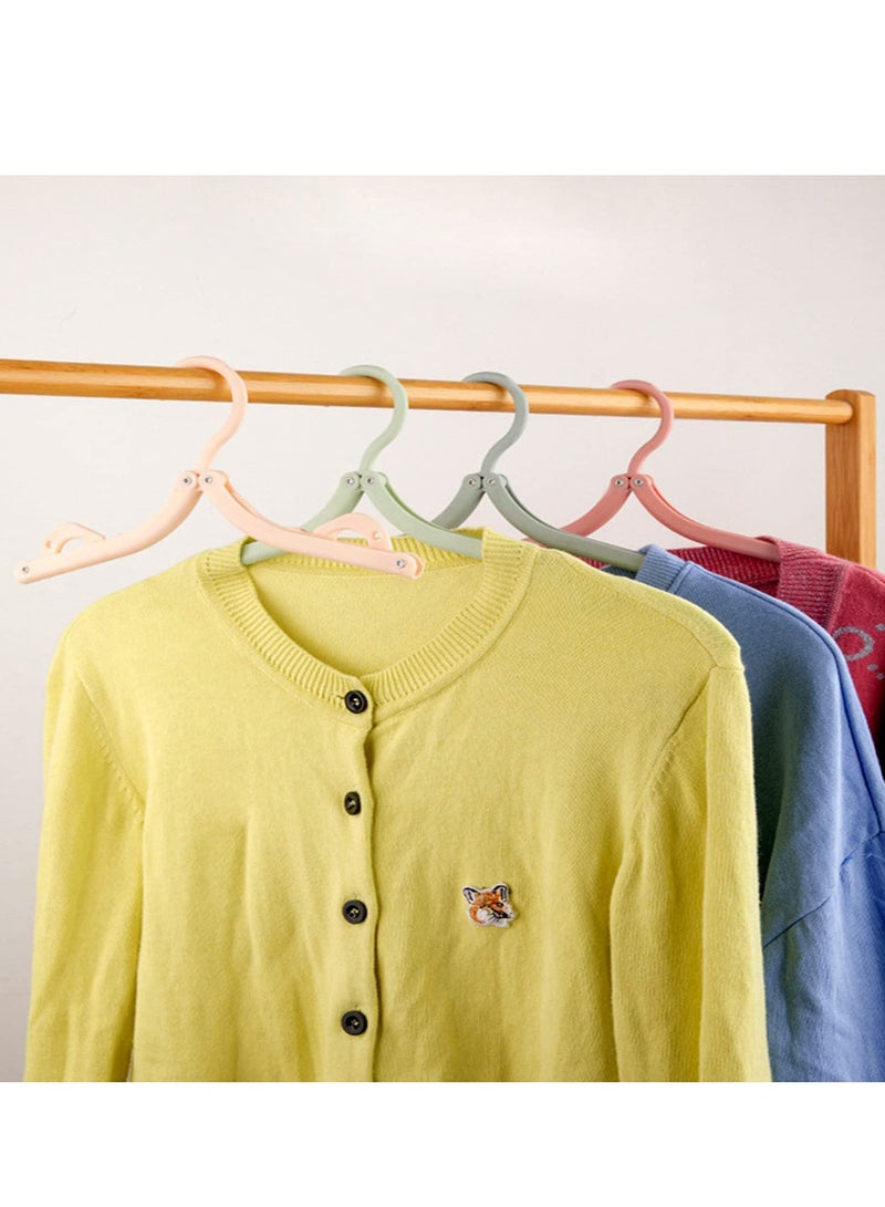 Travel Hangers,4pcs Portable Folding Clothes Hangers Telescopic Drying Rack Colorful Clothes Hangers for Travel and Home - Image 4