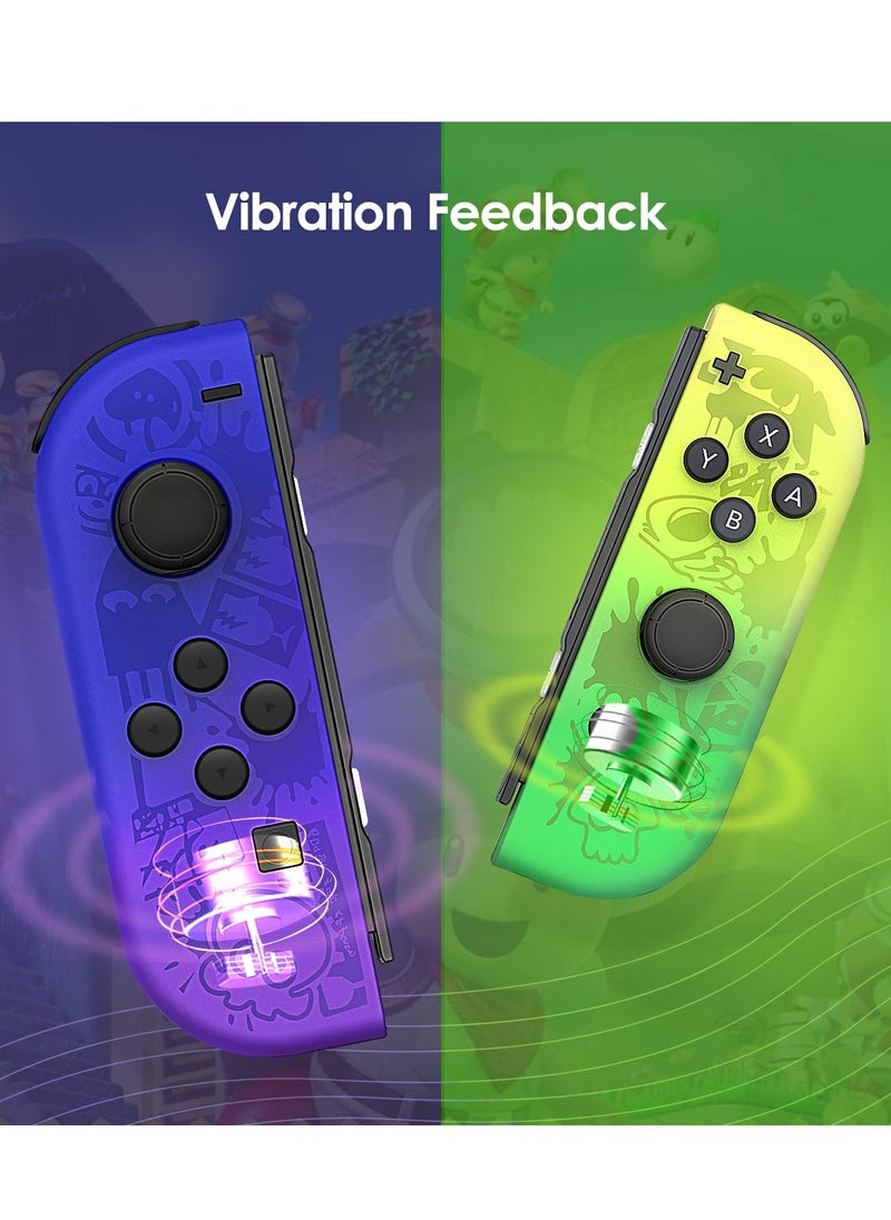 Generic - Wireless Joy-Con Controllers for Nintendo Switch, Lite, and OLED - L/R Replacement with Wake-up, Screenshot, Dual Vibration, and Motion Control Features (Blue) - Image 1