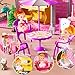 JUKUDAHU Villa Playset for Girls Ages 37 Indoor Playset Girls Toys with 3 Storeys 7 Rooms 2 Dolls for Ages 68 Furniture and Accessories Pretend Toddler Toy Birthday Gifts for Kids 3 4 5 6 7 8 - Image 4