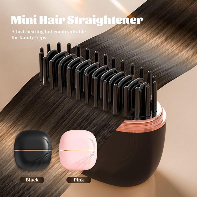 Mini Portable 2-in-1 Wireless Hair Straightener (Pack of 2): Lightweight, Quick Heating 3-Gear Temperature Control and Anti-scalding Household Travel Hair Straightener - Image 4