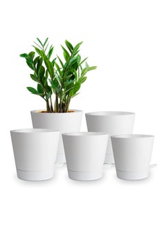 Planters Riyadh Yuroochii Self Watering Planters 7/6.5/6/5.5/5 inch, Plant Pots with ...