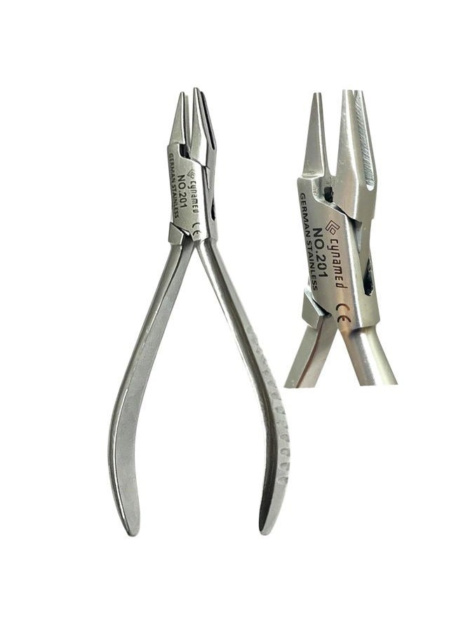 CYNAMED Premium German Stainless Orthodontic Aderer Plier 3 Prong Dental Wire Bending Plier Priple Beak Lab - Image 3