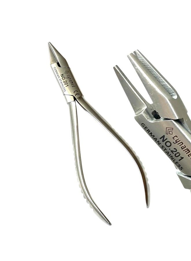 CYNAMED Premium German Stainless Orthodontic Aderer Plier 3 Prong Dental Wire Bending Plier Priple Beak Lab - Image 1