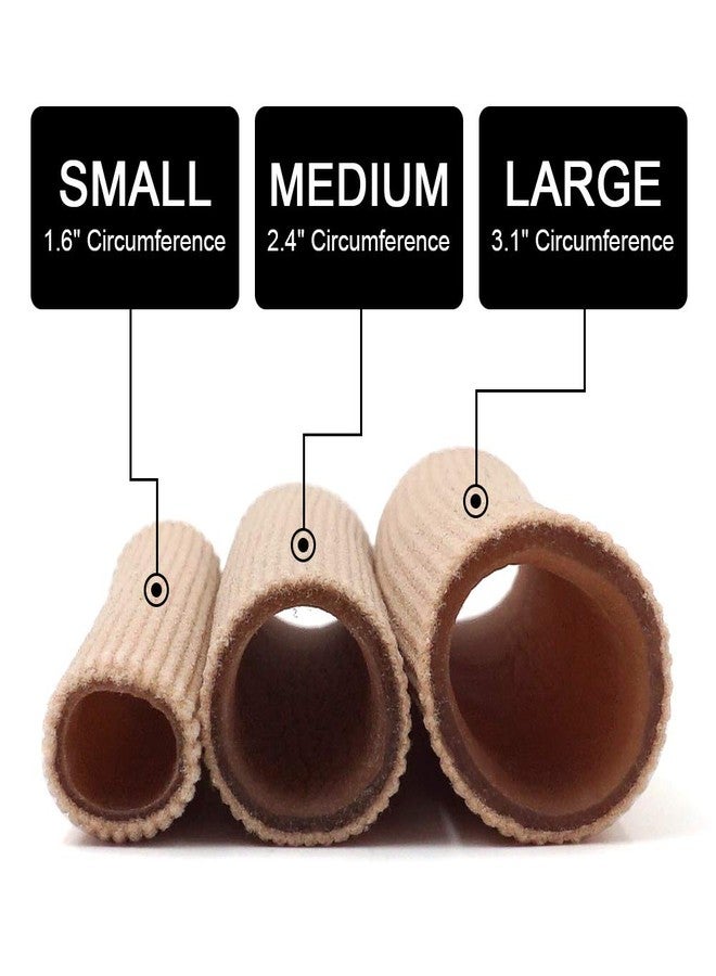Dr.Foot Toe Tubes, Fabric Sleeve Protectors with Gel Lining Pad to Prevent Corn, Calluses, Blisters and Hammertoes, Toe Separators Protectors for Men and Women (Large 1" Diameter - 5 Pack) - Image 5