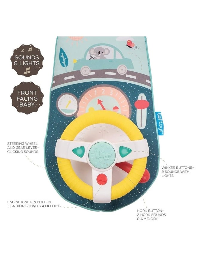 Taf Toys Baby Car Seat Toys for Infants with Mirror, Carseat Toys Steering Wheel with Music Lights & Driving Sounds Car Seat Toy for Babies 6 to 12 Months Develops Emotional Intelligence Senses & Motor Skills  - Image 3