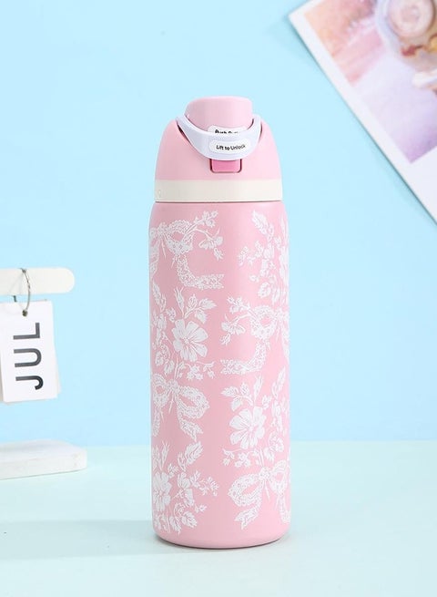 FreeSip Insulated Stainless Steel Water Bottle with Straw for Sports, Travel, and School BPA-Free Sports Water Bottle