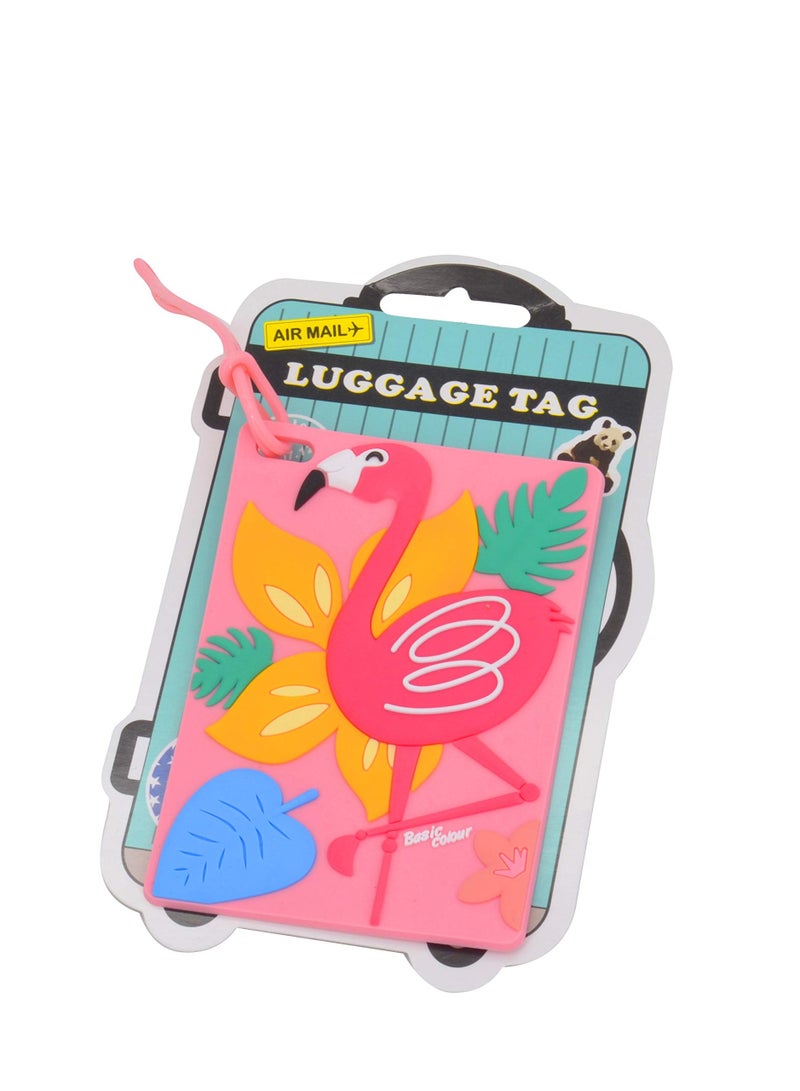 Excefore 4pcs   Flamingo Silicone Luggage Tag Travel Bag Suitcase Tag Identifier  - Image 4