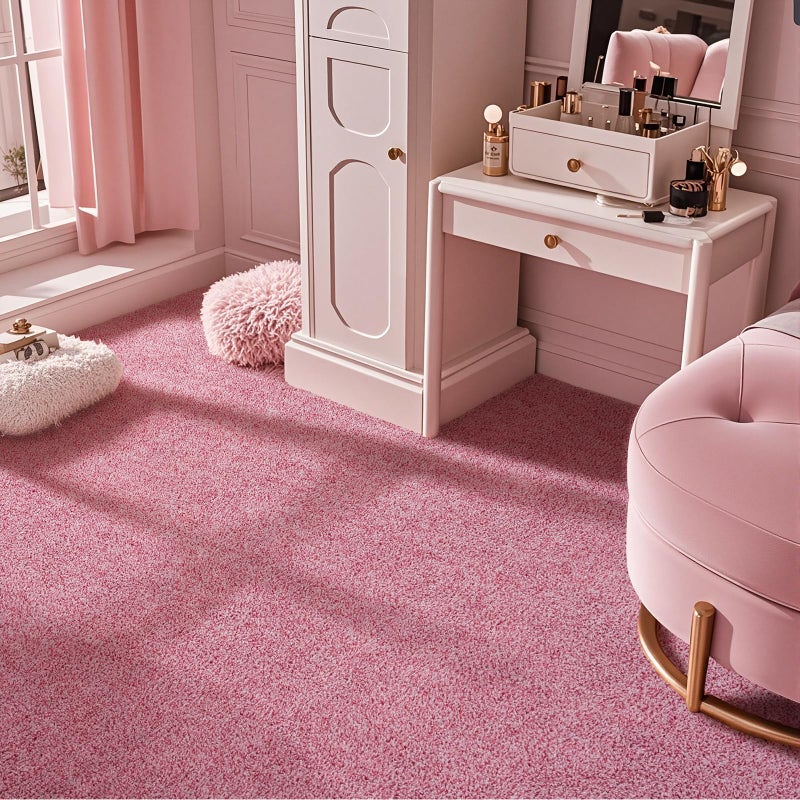 Rtizon Area Rug for Living Room, Non-Slip Rugs for Girls's Bedroom, 4x6Ft Washable Carpet with Memory Foam for Bedside Office Dorm Entryway Hallway,Pink and White - Image 4