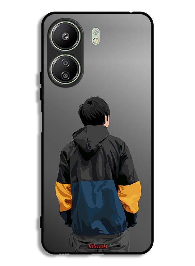 Tolwak Xiaomi Redmi 13C Protective Case Cover Boy Portrait Art - Image 1