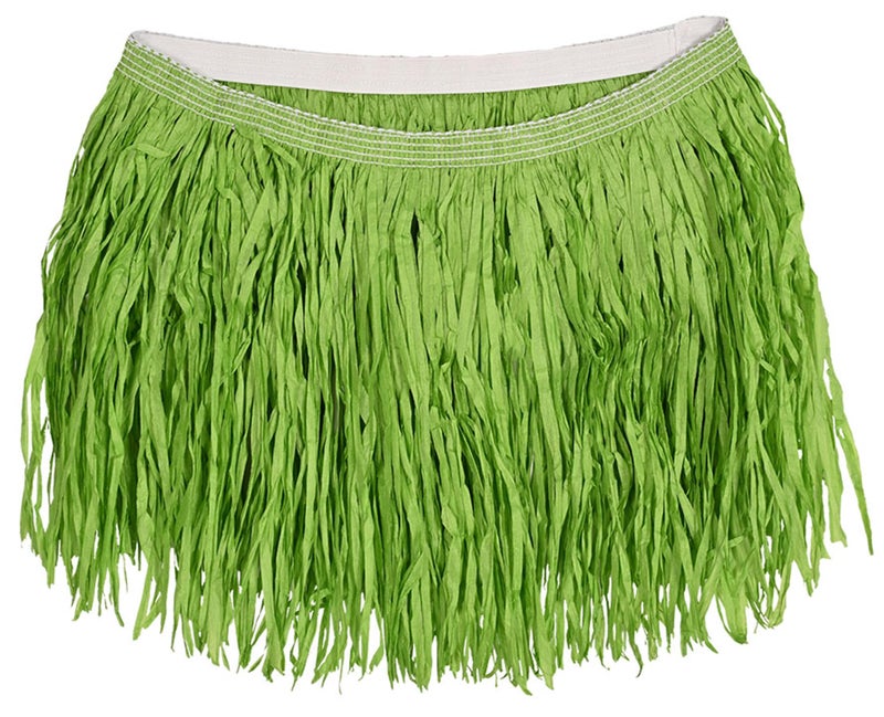 Beistle Adult Size Short Green Paper Grass Hula Skirt Luau Costume Accessory, One - Image 1