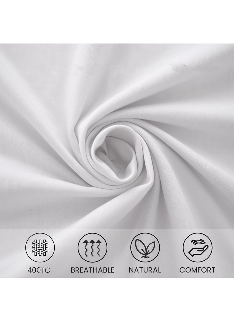 Arabest - 4 Piece Sheet & Pillowcase Sets Bed Sheets Full Bedding Set (1 Flat Sheet 1 Fitted Sheet 2 Pillow Cases )Silky Satin White - Image 1