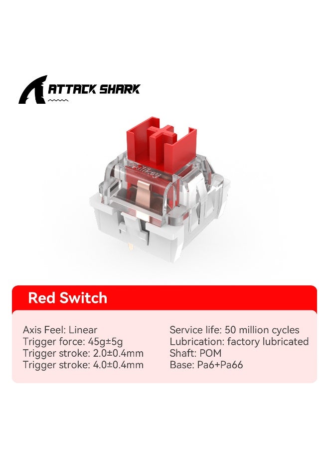 Attack Shark Hot-Swappable Mechanical Keyboard Switches (100 Pieces) - Image 4