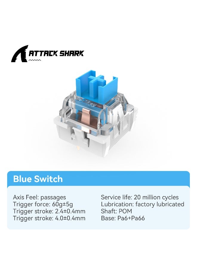 Attack Shark Hot-Swappable Mechanical Keyboard Switches (100 Pieces) - Image 5