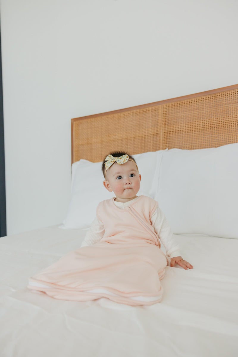 Copper Pearl Sleep Sack: Warm and Cozy Baby Bag in a Variety of Trendy Designs, Safe Alternative to Blankets, Sleeveless Baby Sleep Sack Swaddle Sizes Newborn to 24 Months - Blush - Image 1
