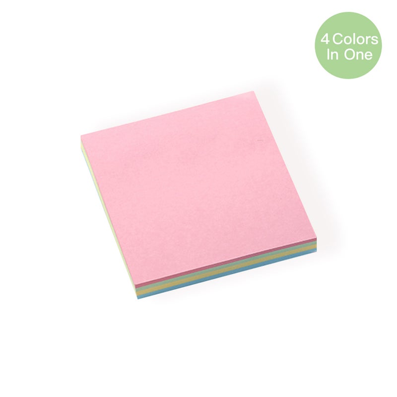 3 * 3 Inch Color Square Sticky Notes 100 Sheets Self-Stick Notepad Memo Pads Sticker Paper for Office School Home Stationery Supplies - Image 2