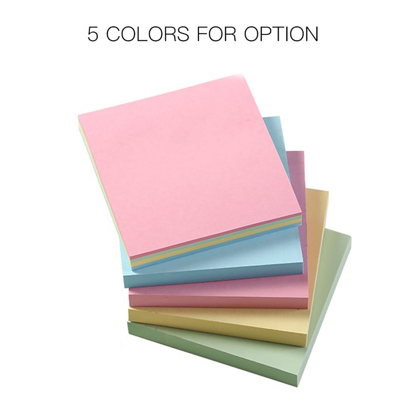 3 * 3 Inch Color Square Sticky Notes 100 Sheets Self-Stick Notepad Memo Pads Sticker Paper for Office School Home Stationery Supplies - Image 5
