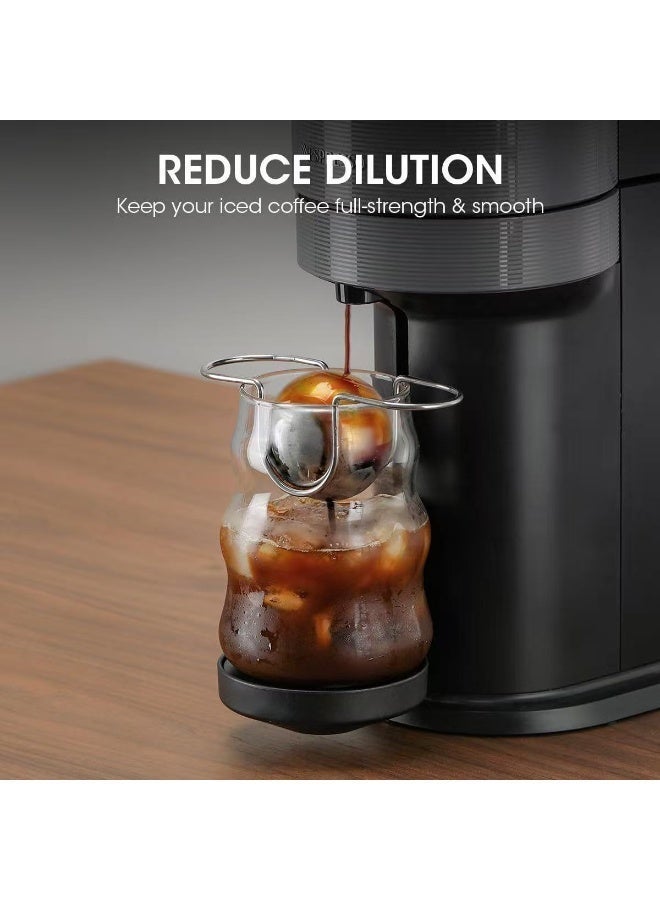 HYH Coffee Cooling Tool,Coffee Cooling Ball,Stainless Steel Reusable Coffee Cooler,Espresso Frozen Ball,Ball Metal Ice Sphere Chilling for Unleashing Original Flavours,Iced Coffee Tool,Iced Coffee Accessories - Image 3
