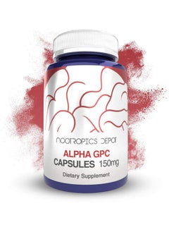Nootropics Depot Alpha Gpc Capsules ; 150Mg ; 180 Count ; Cholinergic Supplement ; Brain Health Supplement ; Supports Healthy Brain Function ; Enhance Cognition Memory + Focus  - Image 2