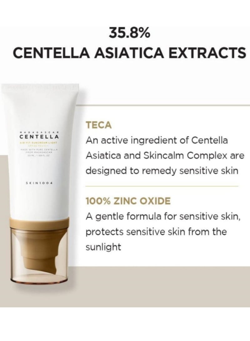 SKIN1004 Madagascar Centella Air-fit Suncream Light SPF 30,1.69 fl - 50 ML - Image 3