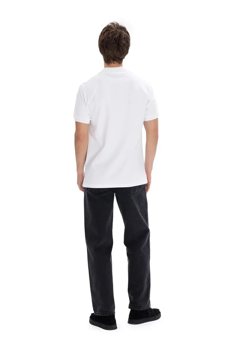 Giesto White GIESTO Men's Solid Polo T-Shirt for Men | Best Price UAE