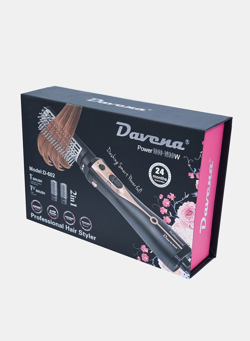 Davena D-602 Hot and Cold Hair Dryer With Ion Technology 2 Brushes 2 Speed 1200W - Image 4