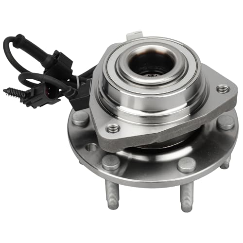 مجموعة محامل العجلات الأمامية MAYASAF 513188 6 لوج مع نظام ABS لشيفروليه تريل بليزر و GMC إنفوي 2002-2009 و SSR 2003-2008 و أسندر 4WD 2004-2007 و رينير RWD 2002-2004 و برافادا AWD 2005-2009 و 97X