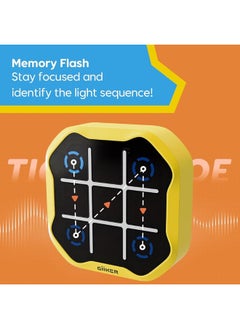 Giiker GiiKER Tic Tac Toe Bolt Game, 3-in-1 Handheld Puzzle Game Console, Portable Travel Games for Educational and Memory Growth, Fidget Toys Board Games for Kids and Adults, Birthday Gifts for All Ages  - Image 1