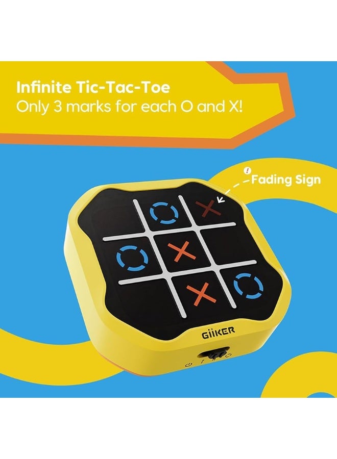 GiiKER Tic Tac Toe Bolt Game, 3-in-1 Handheld Puzzle Game Console, Portable Travel Games for Educational and Memory Growth, Fidget Toys Board Games for Kids and Adults, Birthday Gifts for All Ages - Image 3