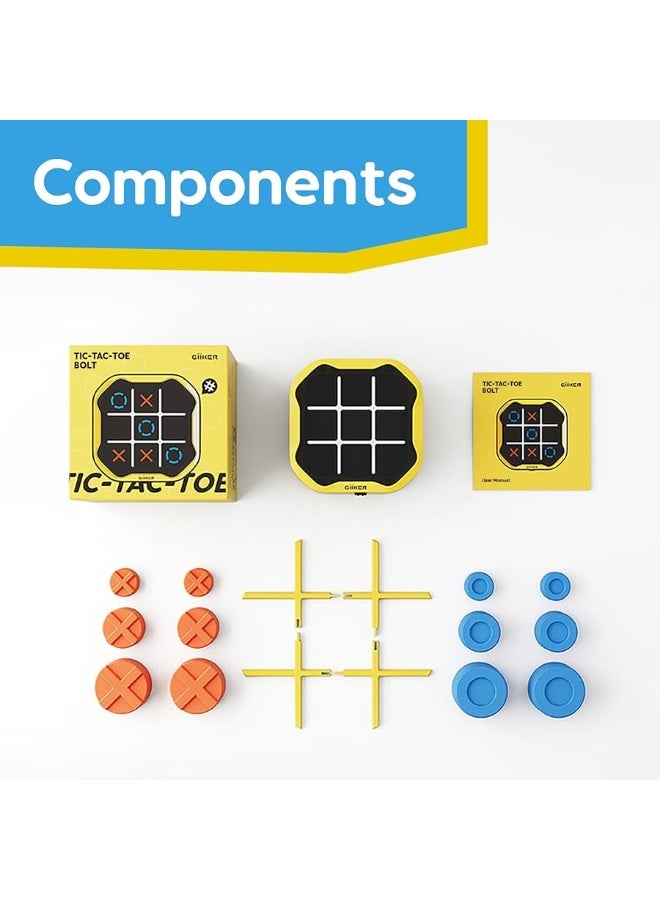 GiiKER Tic Tac Toe Bolt Game, 3-in-1 Handheld Puzzle Game Console, Portable Travel Games for Educational and Memory Growth, Fidget Toys Board Games for Kids and Adults, Birthday Gifts for All Ages - Image 5