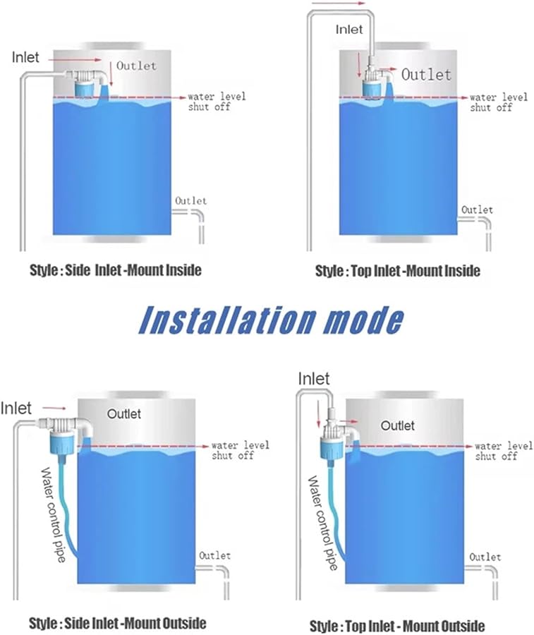 3 4 Inch Auto Fill Float Valve Plastic Water Storage Tank Level Control - Image 4