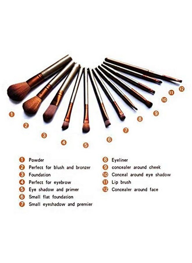 ClubComfort �Makeup Face Brush Set Of 12 With Sponge Puff (Color May Vary)  - Image 5