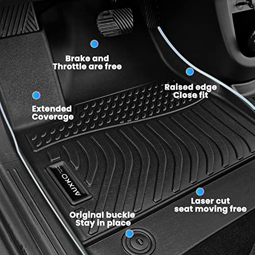 Auxko All Weather Floor Mats Fit for Kia Telluride 2020-2025 with 2nd Bucket Seat Without Center Console Liner Telluride Accessory All Season Guard Odorless Anti-Slip Floor Mat - Image 5