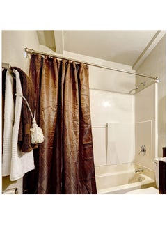 KASTWAVE 6 Piece Adhesive Shower Curtain Rod Holder, Adhesive Wall Mounted Shower Rods Holder Drill-Free Install, Adhesive Rod Mount Retainer, No Drilling, Not Include Shower Curtain Rod  - Image 4