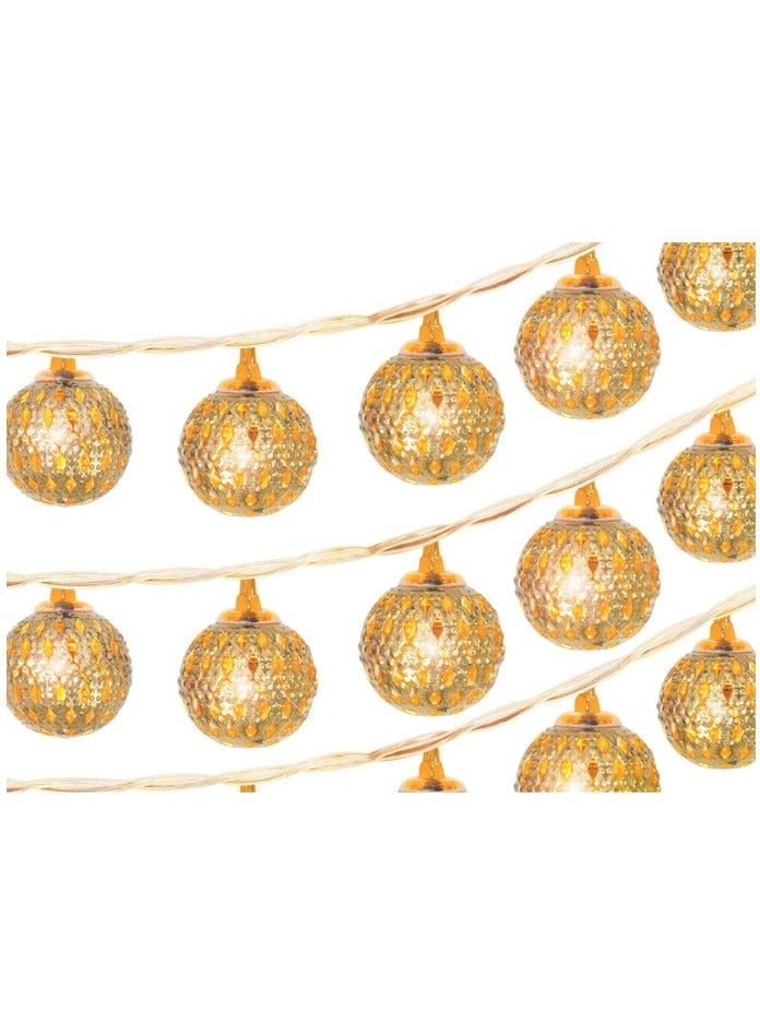 Copper Ramadan Lantern String Lights – LED Decorative Festive Lights